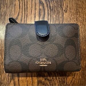 Coach Dark Brown and Black Wallet